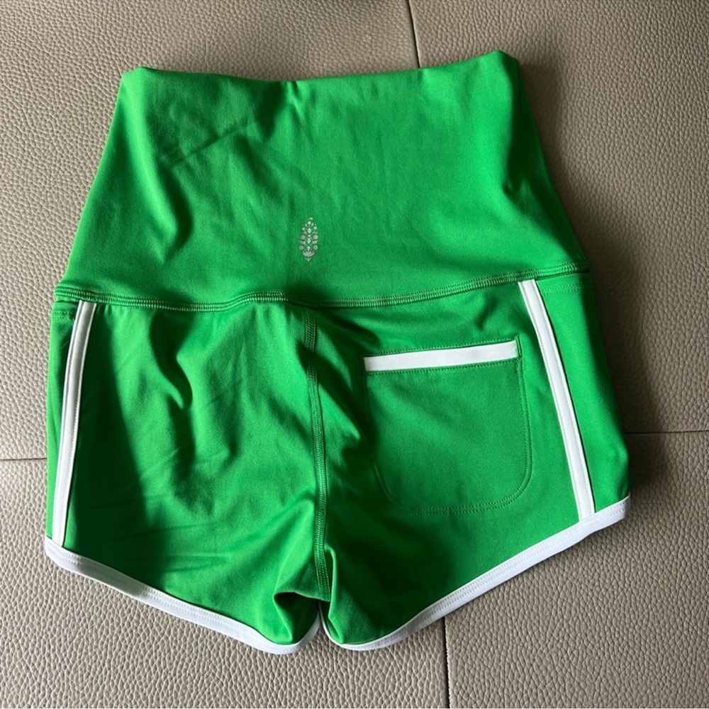 Free People Green Athletic Shorts for Active Performance - Picture 8 of 9